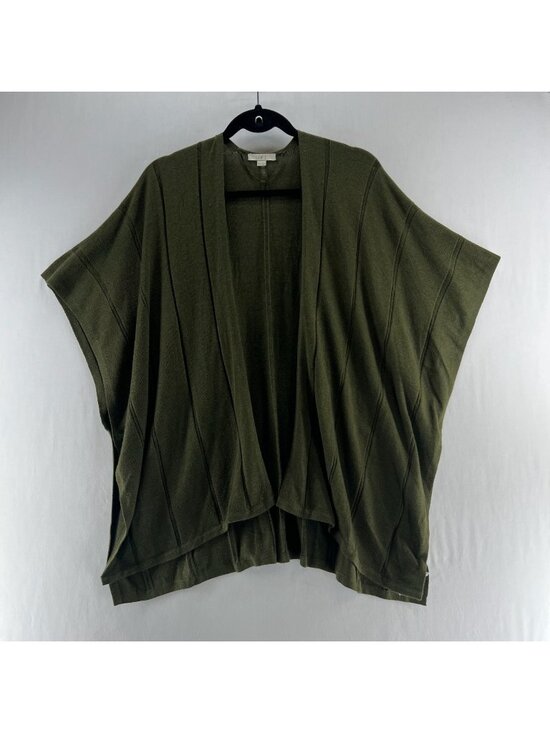 LOFT Sweaters - LOFT Open Front Poncho Cardigan Sweater Womens XS/S Kimono Relaxed Olive Green